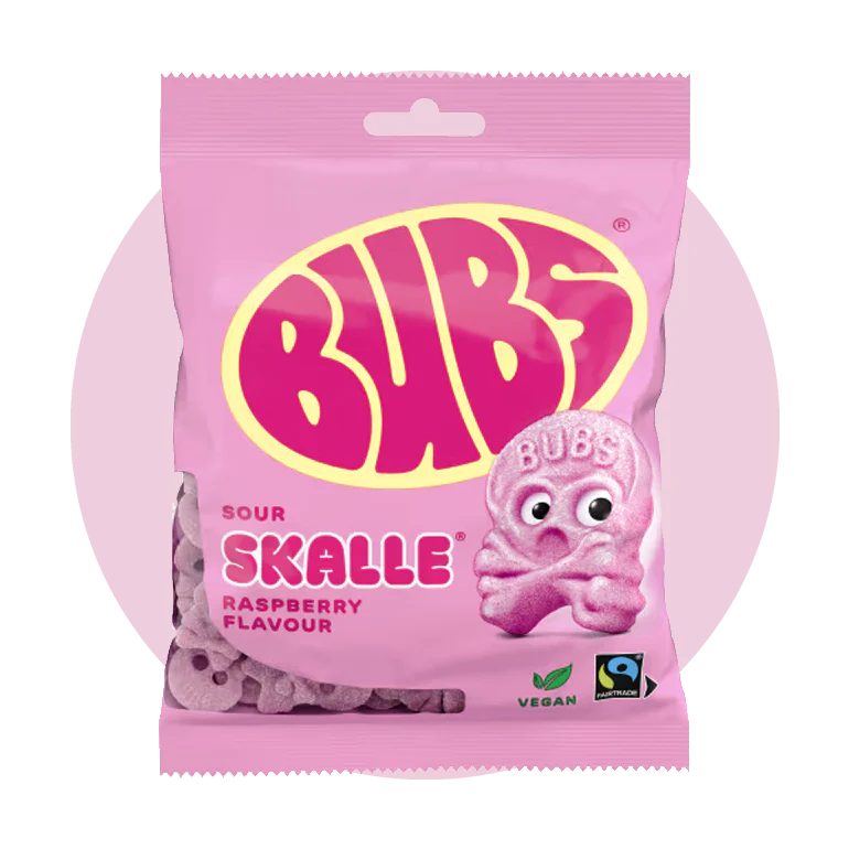 BUBS Sour Raspberry Skull