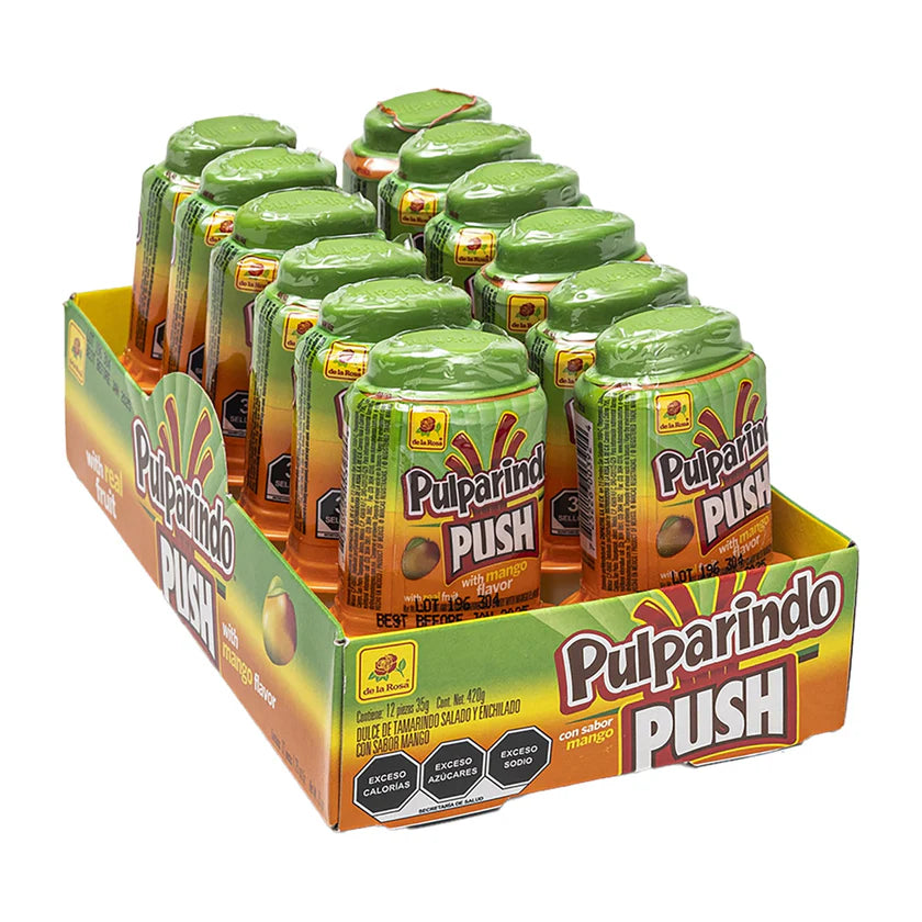 De La Rosa Pulparindo Push Mango | 12ct, Box